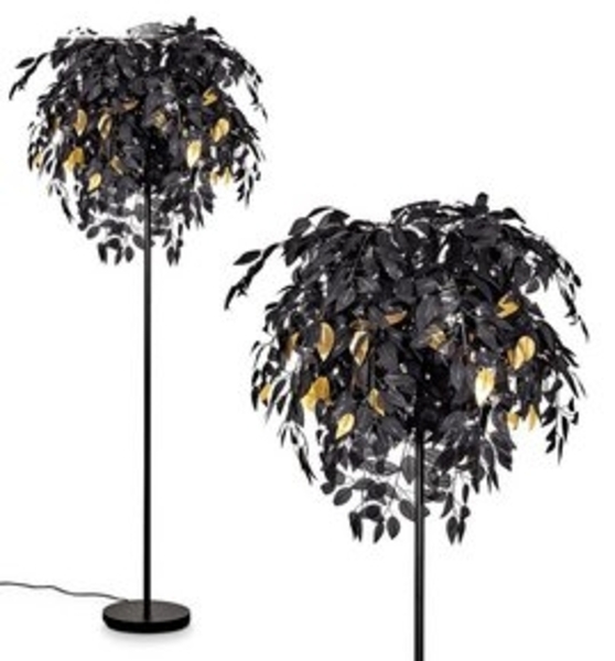 hofstein Stehlampe »Orticelli« Stehlampe aus Metall/Kunststoff in Schwarz/Goldfarben, ohne Leuchtmittel Bild 6