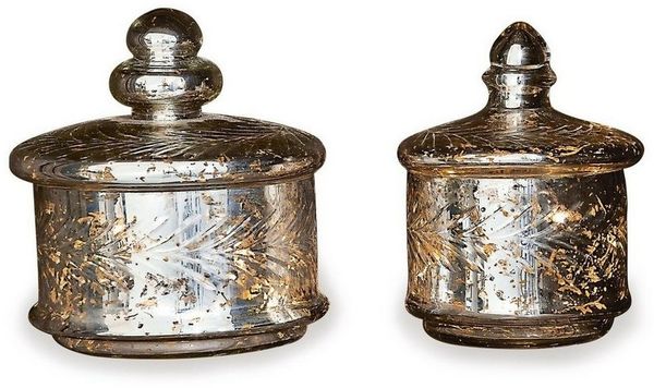 Mirabeau Dose Glasdose 2er Set Elexa antiksilber