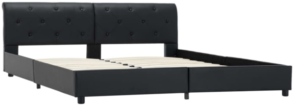 vidaXL Bettgestell Schwarz Kunstleder 160 × 200 cm 284880 Bild 7