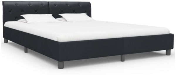 vidaXL Bettgestell Schwarz Kunstleder 160 × 200 cm 284880 Bild 9