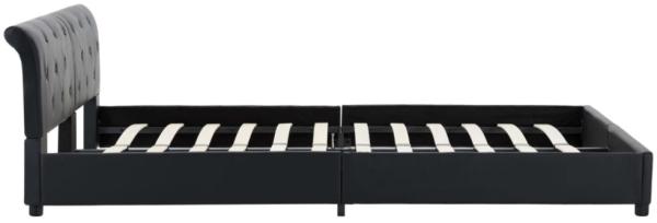 vidaXL Bettgestell Schwarz Kunstleder 160 × 200 cm 284880 Bild 2