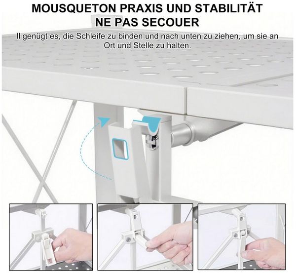 FOXSPORT Standregal mit Rollen, 1er-Packung, Komplett-Set, Traglast von 20 kg pro Ebene, mit 5 Ablagen, Schwerlastregal, Küchenregal, 72x37x163cm