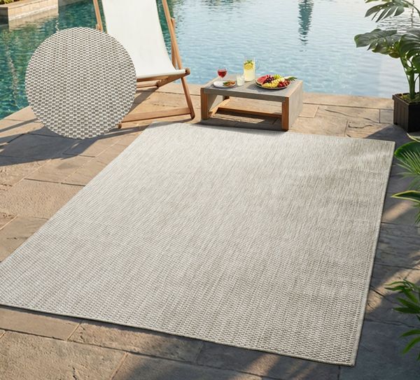 Bruno Banani Teppich Venezia, auch als Läufer, rechteckig, Höhe: 4 mm, In- und Outdoor geeignet, Sisal-Optik, Wetterfest & UV-beständig