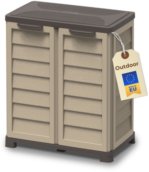 Gartenschrank Wetterfest Outdoor Kunststoff Schrank Kunststoffschrank Mehrzweckschrank Balkonschrank Geräteschrank Terrassenschrank Kellerschrank