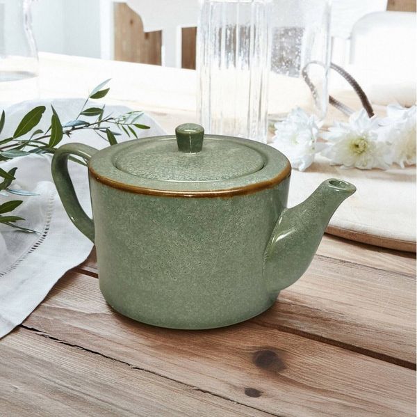 Mirabeau Geschirr-Set Teekanne Biarré türkis/braun, Steinzeug