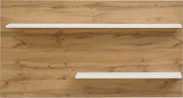 Lomadox Wandregal CRISP-61, Wotan Eiche Nb. mit Absetzungen in weiß 155/80/20 cm