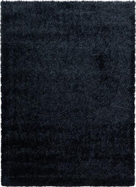 Hochflor Teppich Baquoa rechteckig - 120x170 cm - Schwarz