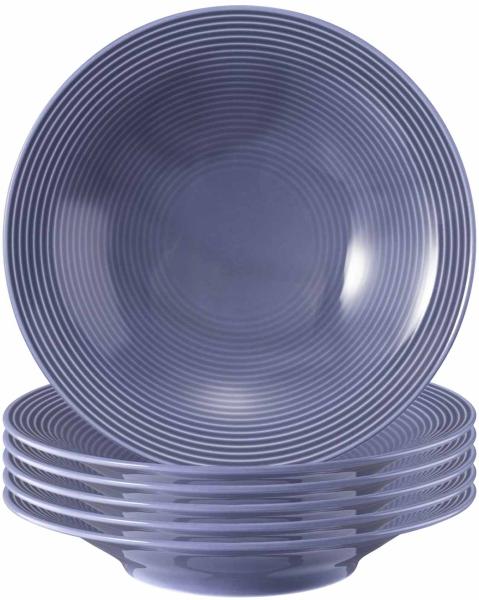Seltmann Weiden Beat Color Glaze Suppenteller ø 22,5 cm 6er Set Fliederblau