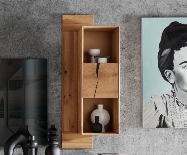 Wandboard 47x120cm "Belfast" Wildeiche massiv