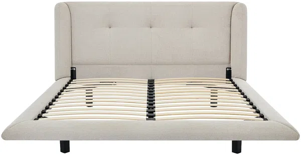Vente-unique - PENAVI Bett Stoff Beige - B 219 cm140 cm x H 103 cm20 cm x L 176 cm190 cm Bild 3
