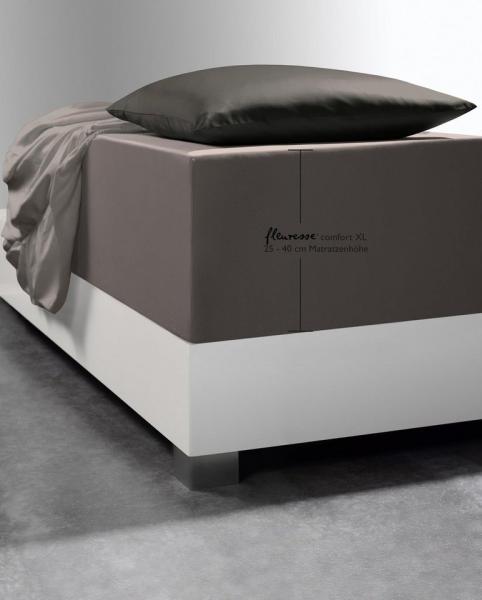 fleuresse Spannbettlaken Comfort XL-Jerseyspannlaken, 96% Baumwolle, 4% Elastan, Gummizug: rundum, für Matratzen bis 40cm sowie Wasserbetten und Boxspringbetten geeignet