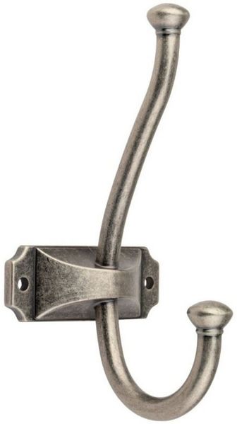 livingpoint24 Garderobenhaken Garderobenhaken Oris Kleiderhaken Silber antik Wandhaken Altsilber (1 St)