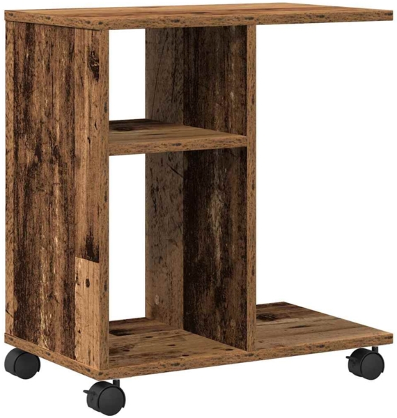 vidaXL Beistelltisch mit Regal Altholz 50 x 30 x 55 cm Holzwerkstoff 869144
