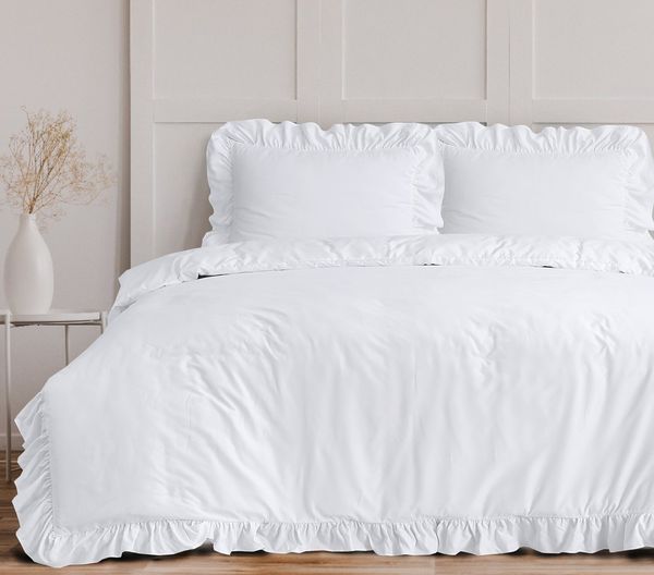 Sitheim-Europe Bettwäsche Ruffles Bettbezug & Kissenbezüge, Mikrofaser, 3 teilig