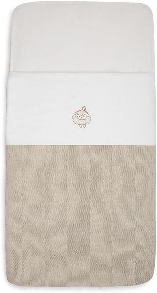 Jollein Bettlaken Wiege - 75x100cm - Für Babywiege - 100% Baumwolle - Bettlaken Ohne Gummizug - Oeko-Tex Zertifiziert - Woolly