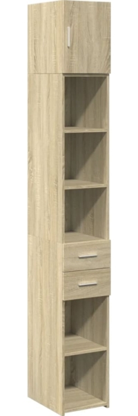 vidaXL Hochschrank Schmal Sonoma-Eiche 30x42,5x225 cm Holzwerkstoff 3281268