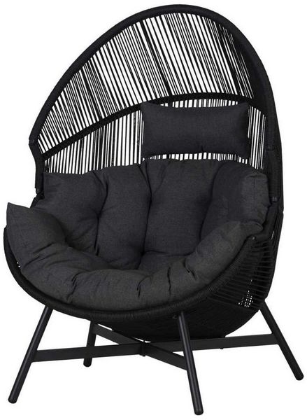 ebuy24 Gartenlounge-Set Benny Garten Sessel schwarz,grau.