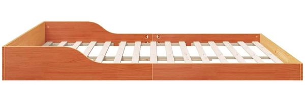 vidaXL Bettrahmen Wachsbraun 180 x 200 cm Massives Kiefernholz 873306 Bild 6