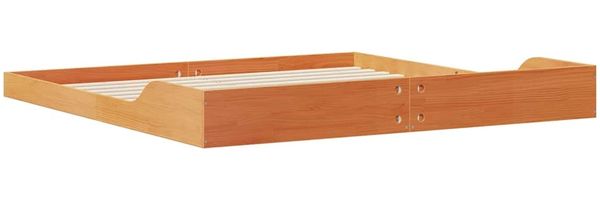 vidaXL Bettrahmen Wachsbraun 180 x 200 cm Massives Kiefernholz 873306 Bild 7