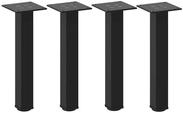 vidaXL Couchtischbeine 4 Stk. Schwarz 42-44 cm Stahl 4012452