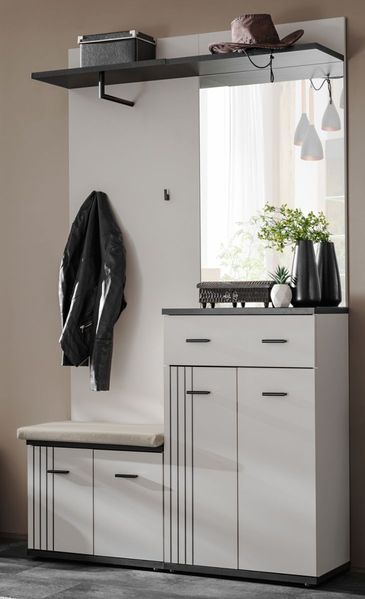 Garderobe Set Vektor in Kaschmir und schwarz 120 x 203 cm