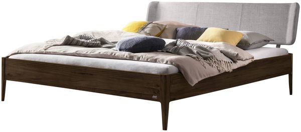 Hasena Lounge Pienza 180x210 Nussbaum, geölt - Fusshöhe 25 cm Massivholzbett
