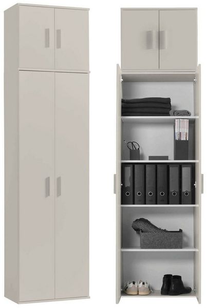 mokebo Mehrzweckschrank Der Extralange Schuhschrank, Aktenschrank, Flurschrank, Aufbewarhungsschrank schwarz