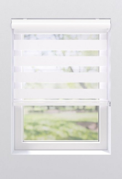 Doppelrollo Greta, my home, Lichtschutz, ohne Bohren, freihängend, Klemmträger mit Feststellschraube, mit Kassette, Befestigung mit Klemmträgern Bild 4