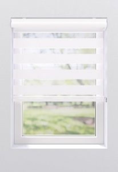 Doppelrollo Greta, my home, Lichtschutz, ohne Bohren, freihängend, Klemmträger mit Feststellschraube, mit Kassette, Befestigung mit Klemmträgern Bild 6