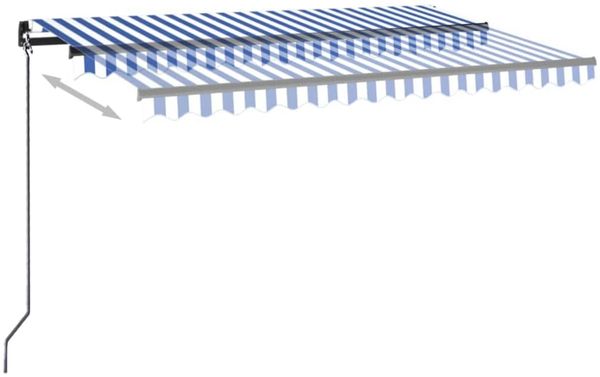 vidaXL Markise Automatisch Einziehbar 400x350 cm Blau und Weiß 3069186 Bild 3
