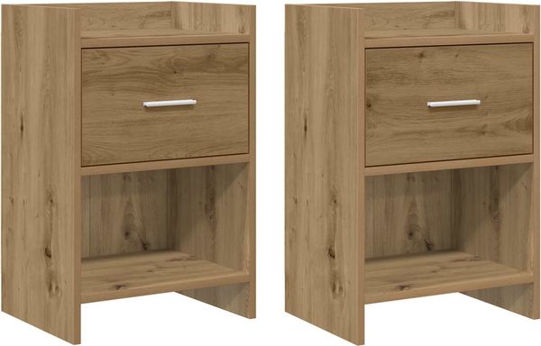 vidaXL Nachttische 2 pcs Artisan-Eiche 40 x 30 x 60 cm Holzwerkstoff 8010994
