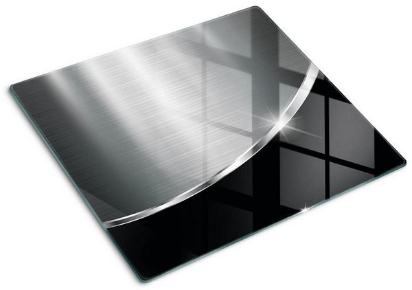 Tulup Schneidebrett Spritzschutz Abdeckung Herdabdeckplatte Schneidebrett - Metall Schwarz, (1-St)