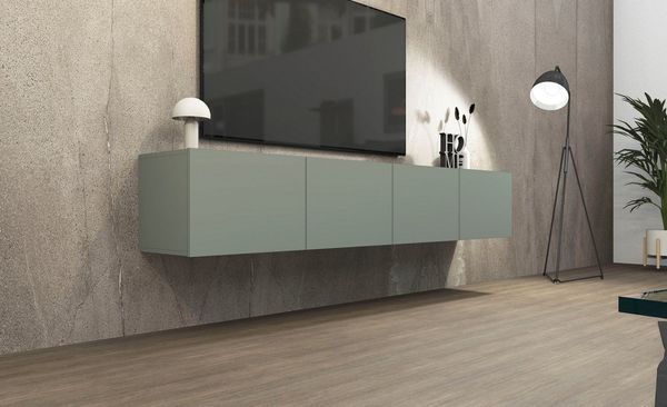 borchardt Möbel Lowboard Sophia, TV-Schrank mit 4 Türen, hängend oder stehend, Breite 200 cm mit 4 Türen, stehend und hängend