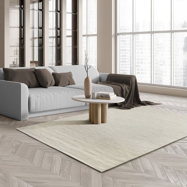 the carpet Teppich Boho Nature Wool, rechteckig, Natur Wool Handgewebter Wollteppich skandinavischen Boho-Look