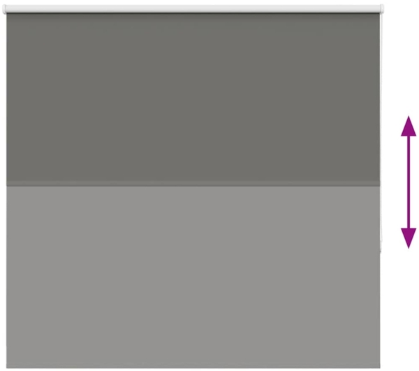vidaXL Verdunkelungsrollo Grau 145x150cm Stoffbreite 141,6cm Polyester 4011137 Bild 4