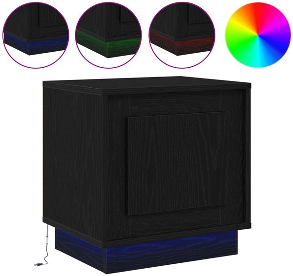 vidaXL Nachttisch Schwarz 44 x 34,5 x 45 cm Holzwerkstoff 869564 Bild 2