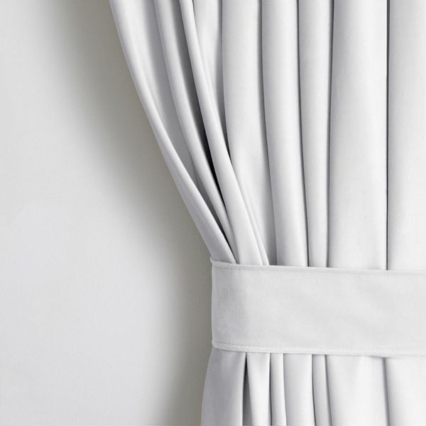 Restilo Gardine Gardine Multifunktionsband Kräuselband Vorhang Verdunkelnd Samt Textil (1 St), Kräuselband, verdunkelnd, Samt Textilien, mit Raffhalter