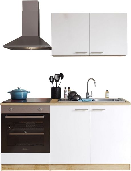 RESPEKTA Pantryküche Merle, Breite 160 cm, mit E-Geräten, Soft-Close, wahlweise mit Induktion