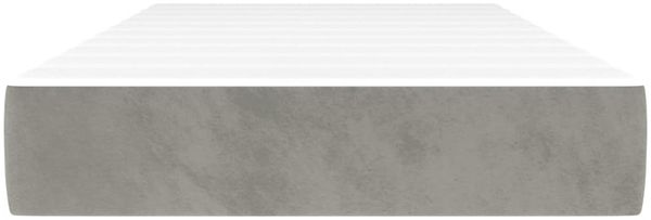 vidaXL Taschenfederkernmatratze Mittel Hellgrau 100x200x20 cm Samt 347748 Bild 3