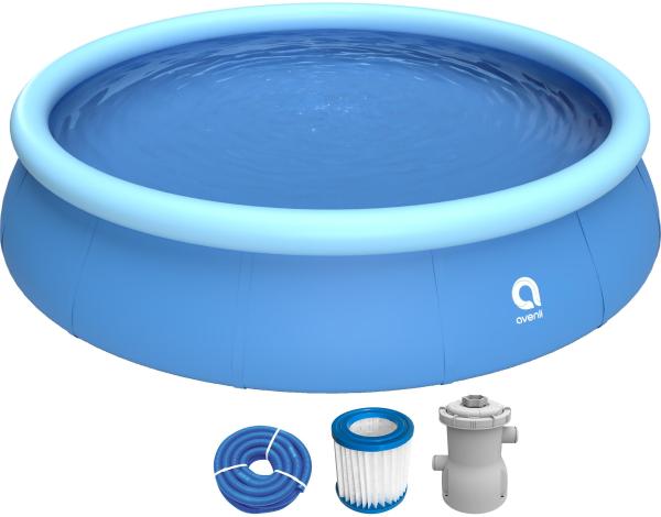 Avenli Prompt Set 420 x 84 cm Pool Set, mit Filterpumpe, blau