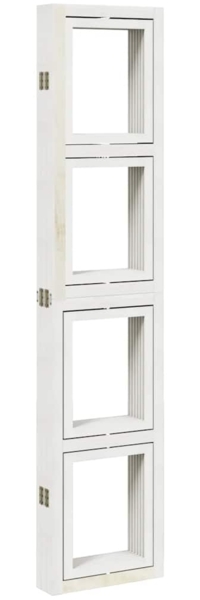 vidaXL 6-tlg. Raumteiler Weiß Massivholz Paulownia 358698 Bild 5