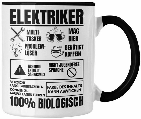 Trendation Tasse Trendation - Elektriker Tasse Geschenk Elektromeister Lustiger Spruch