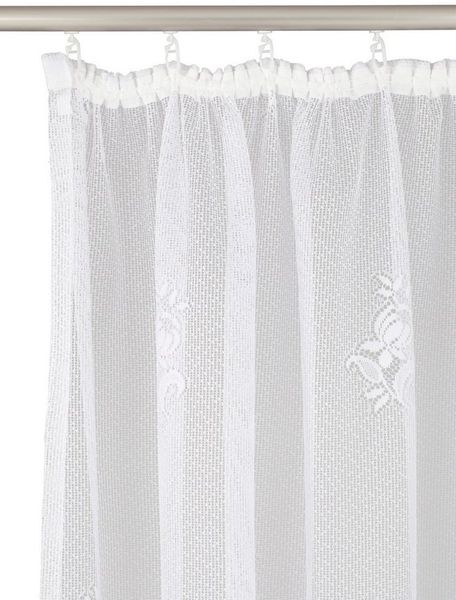 Weckbrodt Gardine Montello (1 St), Kräuselband, halbtransparent, Jacquard, Jacquard, strukturiert, Allover,floral,halbtransparent, Bordüre, Store