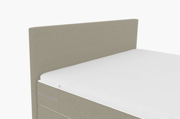 99rooms 'Phönix' Boxspringbett, Beige, 200x200 cm, Webstoff MALMO_NEW