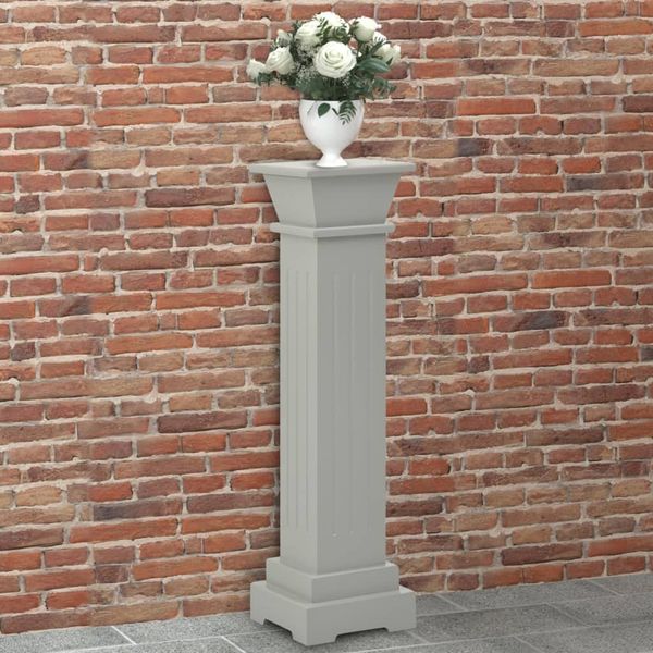 vidaXL Klassischer Säulen-Pflanzenständer Grau 17x17x66 cm MDF 323969