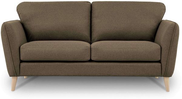 Home affaire 2-Sitzer MARSEILLE Kompaktsofa 170 cm, Cord, Flachgewebe, Struktur, Webstoff, Massivholzbeine Eiche, Landhausstil, Wellenunterfederung