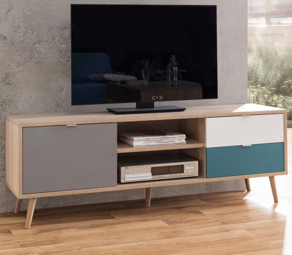 TV-Lowboard Colory Eiche Tricolor 150 x 52 cm