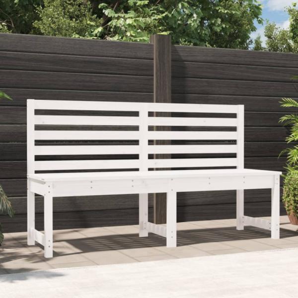 vidaXL Gartenbank Weiß 157,5 cm Massivholz Kiefer 824040