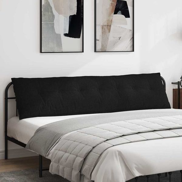 vidaXL Rückenkissen Schwarz 200 x 19 x 50 cm Stoff 42014961