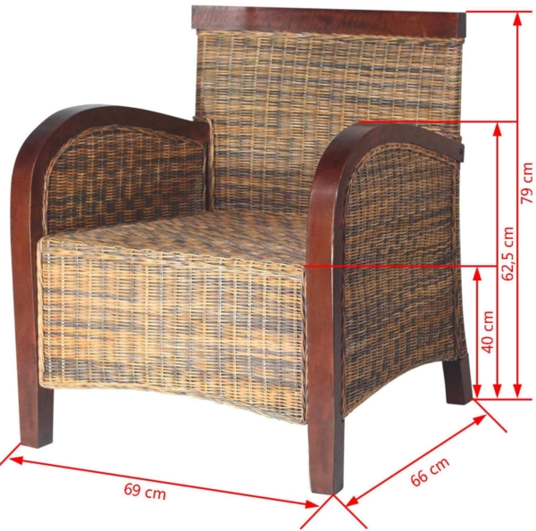 vidaXL Sessel Rattan Handgeflochten 242025 Bild 5
